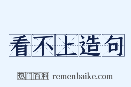 看不上造句是什么意思的图片